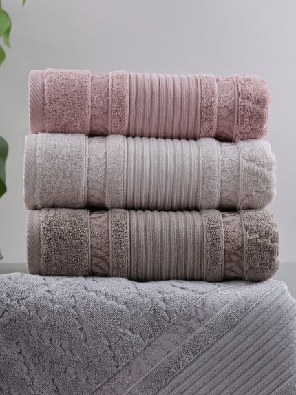 100% Cotton Towel Ribbed Design (50 × 100 cm)